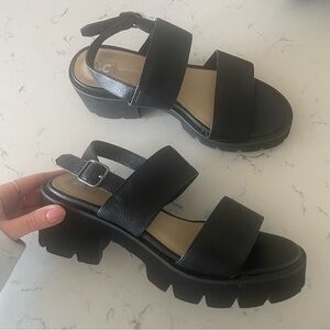 BC by Seychelles Footwear Black Chunky Platform Sandals